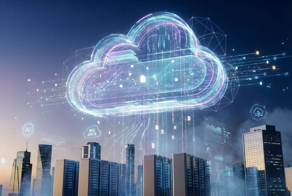 Bulut bilişim altyapısı üzerinde çalışan yeni nesil IT çözümleri ve dijital veri akışı görselleştirmesi